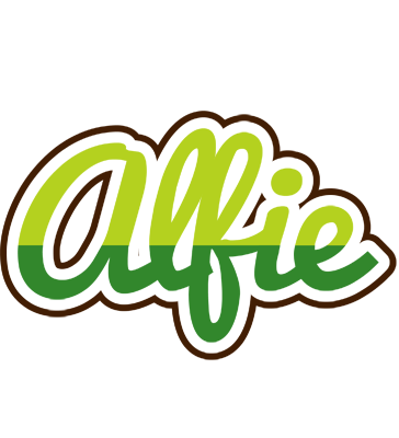 Alfie golfing logo