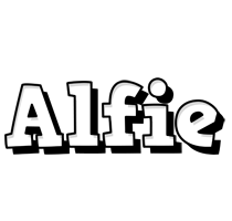 Alfie snowing logo
