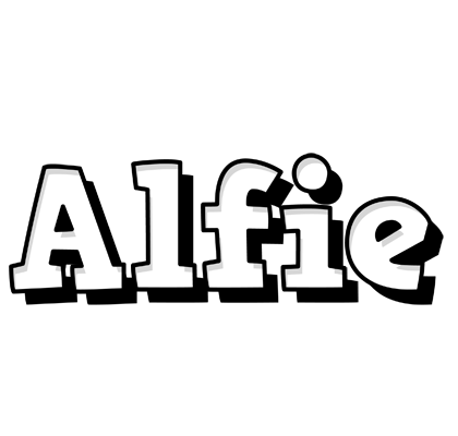 Alfie snowing logo