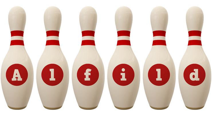 Alfild bowling-pin logo