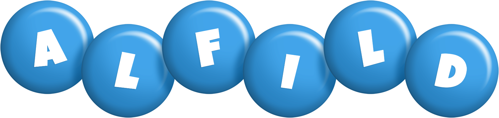 Alfild candy-blue logo