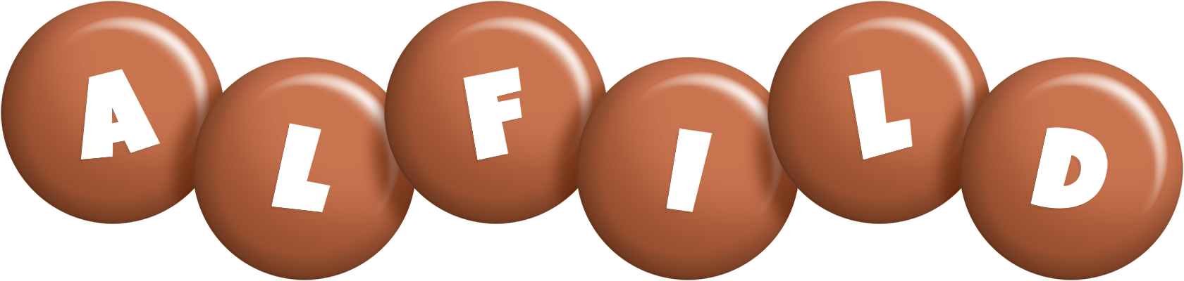 Alfild candy-brown logo