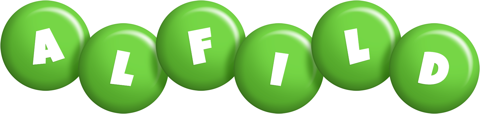 Alfild candy-green logo