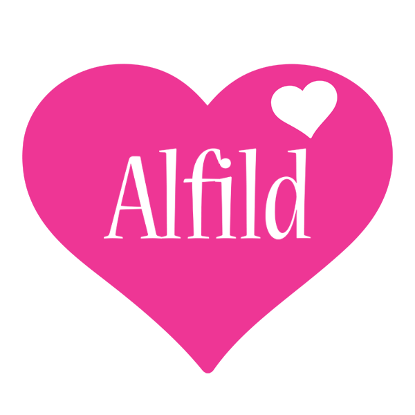 Alfild love-heart logo
