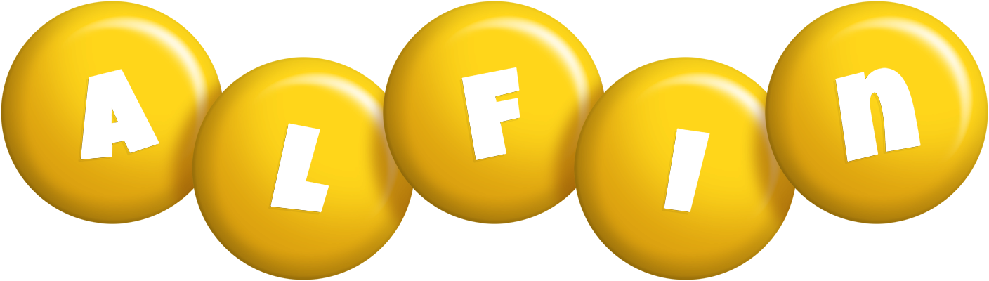 Alfin candy-yellow logo