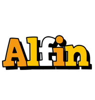 Alfin cartoon logo