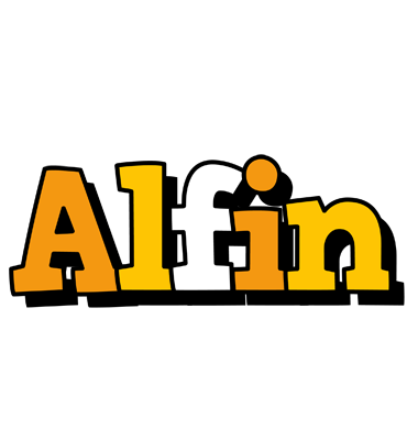 Alfin cartoon logo