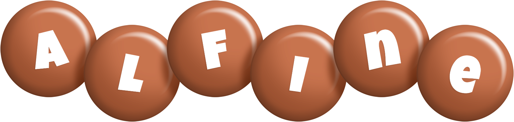 Alfine candy-brown logo