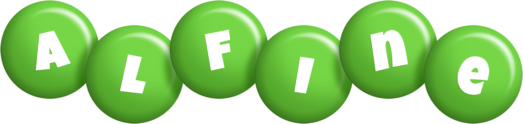 Alfine candy-green logo