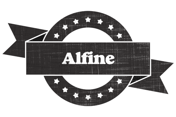 Alfine grunge logo