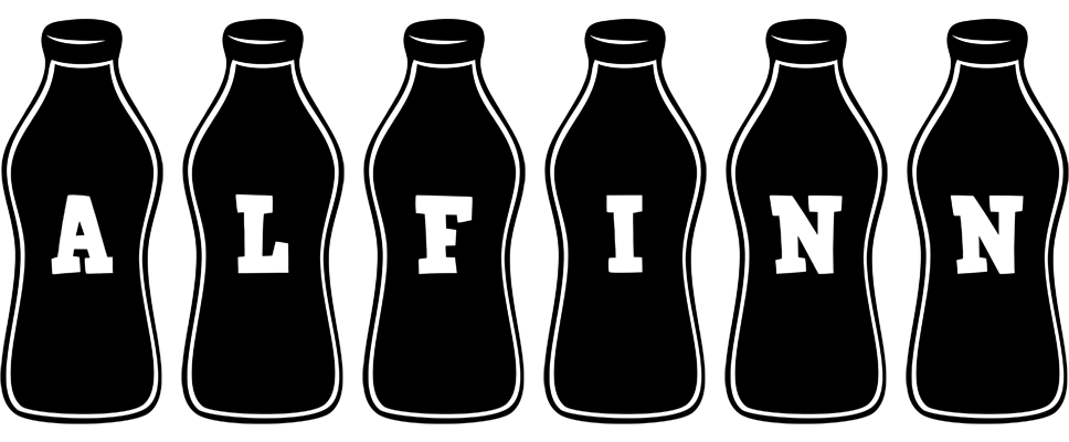 Alfinn bottle logo