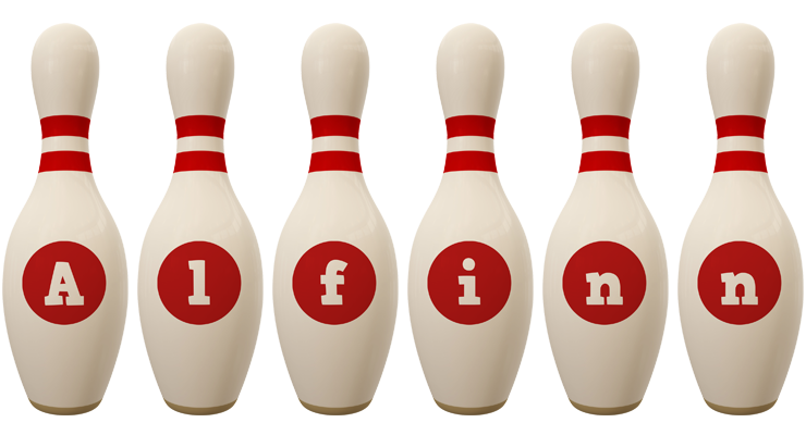 Alfinn bowling-pin logo