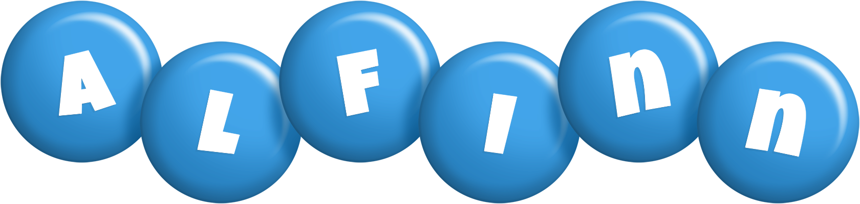 Alfinn candy-blue logo