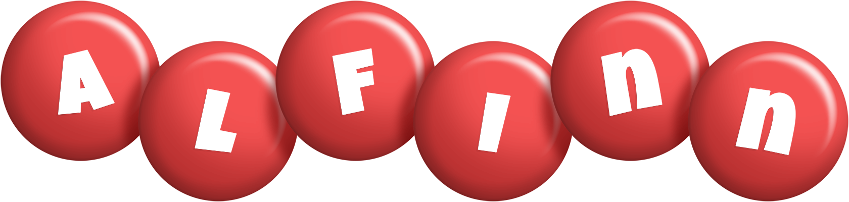 Alfinn candy-red logo