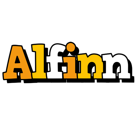 Alfinn cartoon logo
