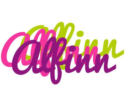 Alfinn flowers logo