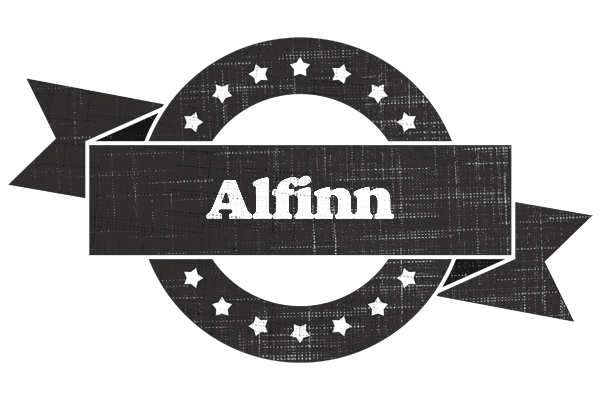Alfinn grunge logo