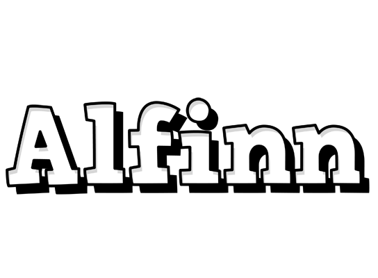 Alfinn snowing logo