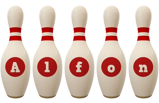 Alfon bowling-pin logo