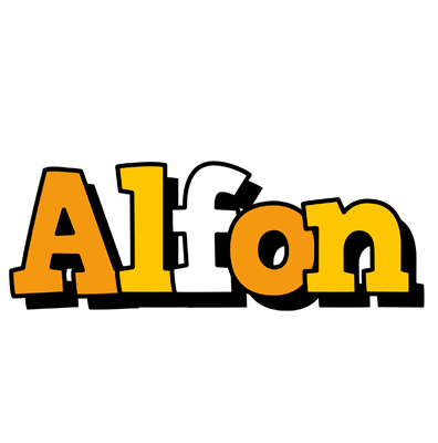 Alfon cartoon logo