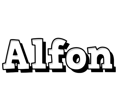 Alfon snowing logo