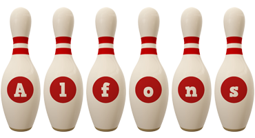 Alfons bowling-pin logo