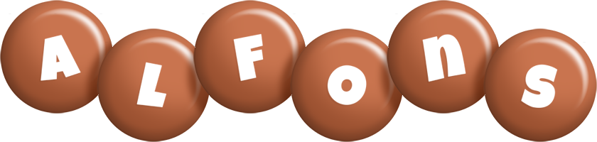 Alfons candy-brown logo