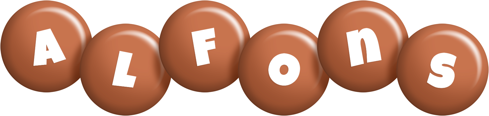 Alfons candy-brown logo