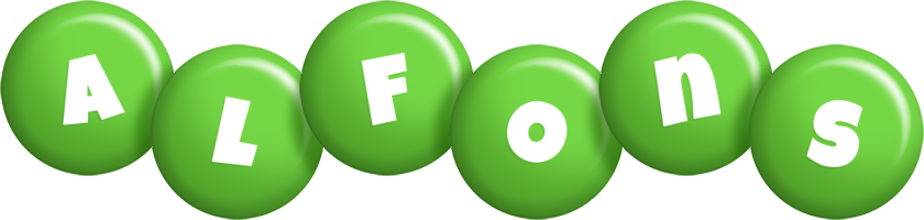 Alfons candy-green logo