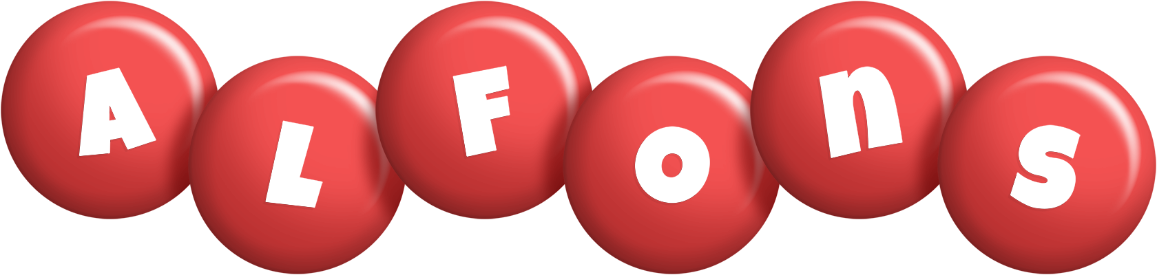 Alfons candy-red logo