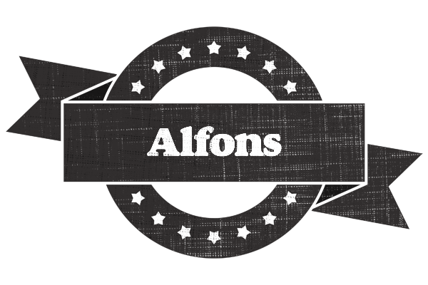 Alfons grunge logo