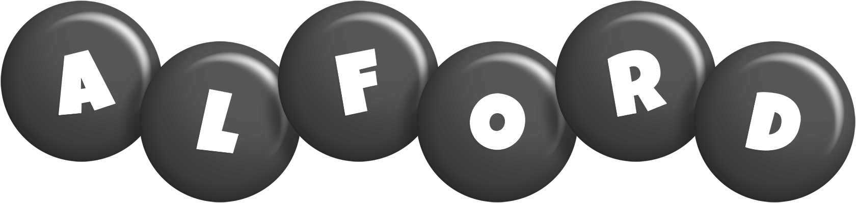 Alford candy-black logo