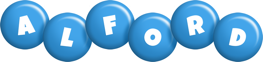 Alford candy-blue logo