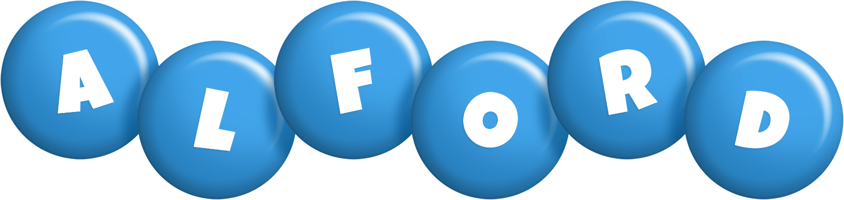 Alford candy-blue logo