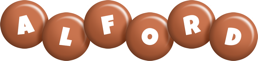 Alford candy-brown logo