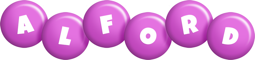 Alford candy-purple logo