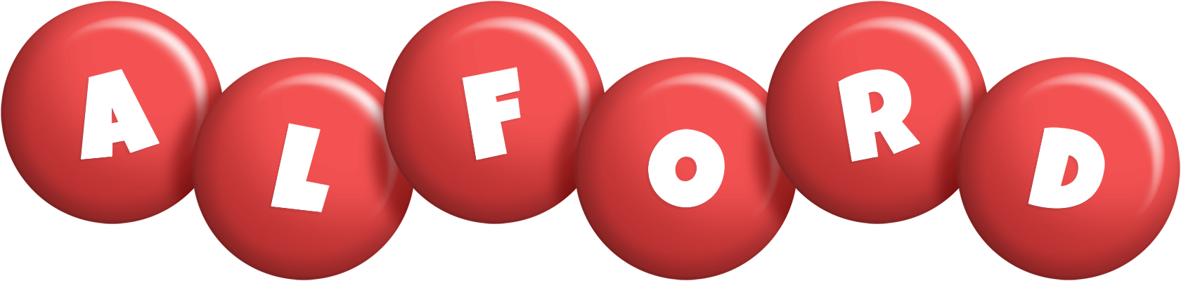 Alford candy-red logo