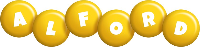 Alford candy-yellow logo