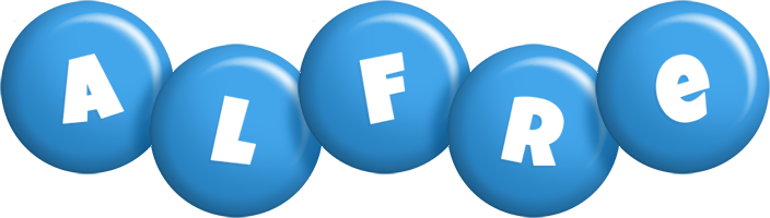 Alfre candy-blue logo