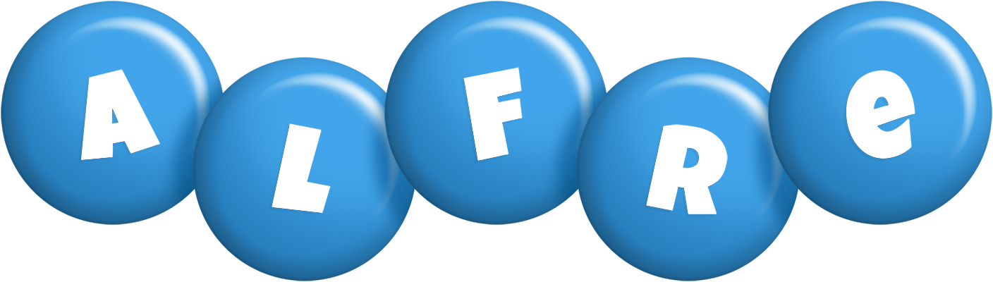 Alfre candy-blue logo