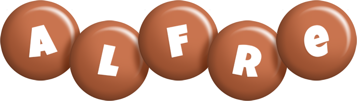 Alfre candy-brown logo