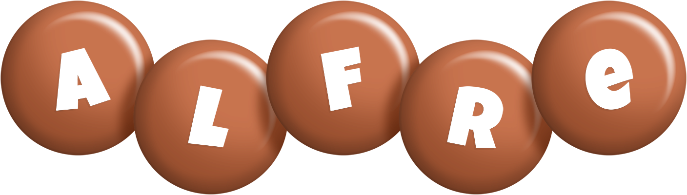Alfre candy-brown logo