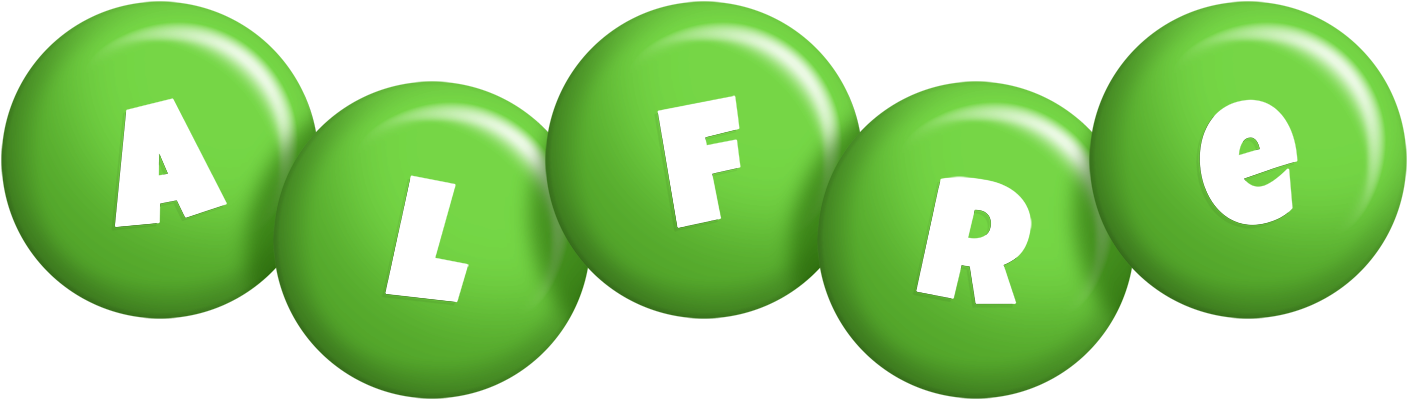 Alfre candy-green logo