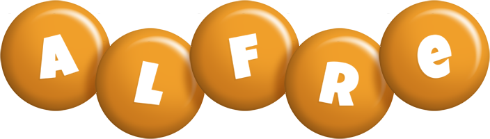 Alfre candy-orange logo