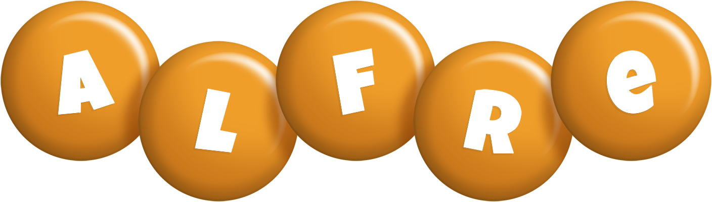 Alfre candy-orange logo