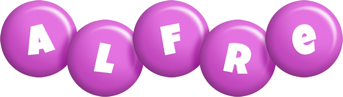 Alfre candy-purple logo