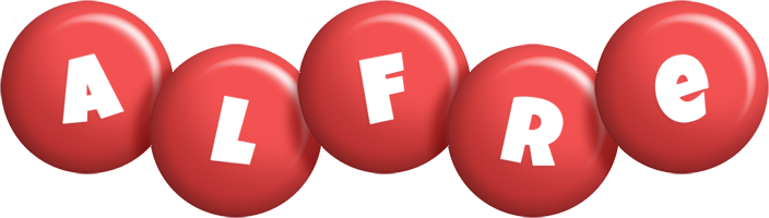 Alfre candy-red logo