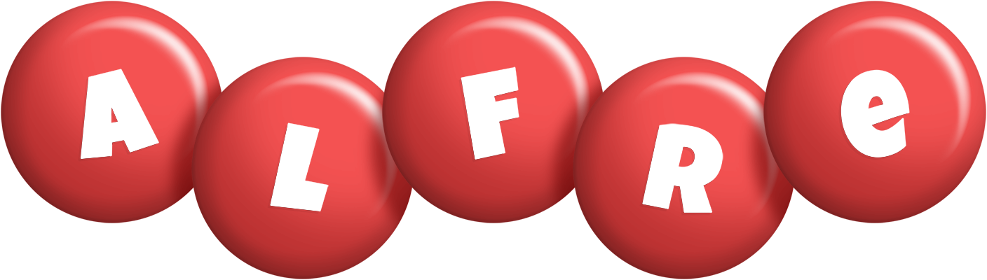Alfre candy-red logo