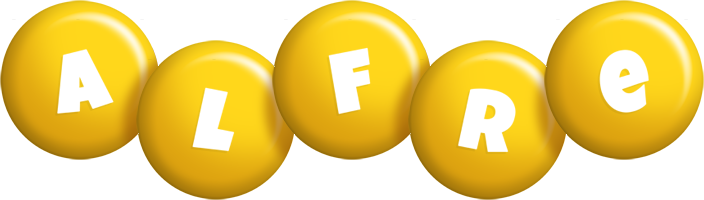 Alfre candy-yellow logo