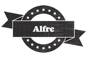 Alfre grunge logo